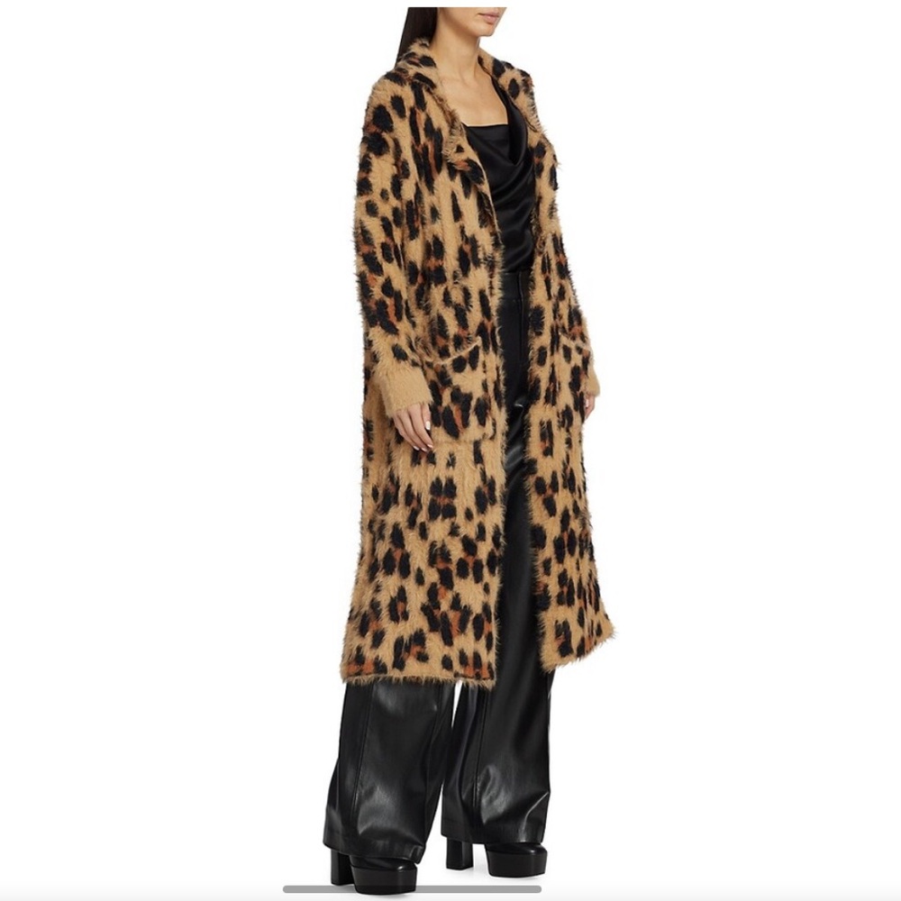 Simon Miller Maud Cheetah-Print Faux Fur Coat - Picture 4 of 9